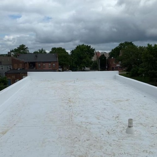 white commercial roof